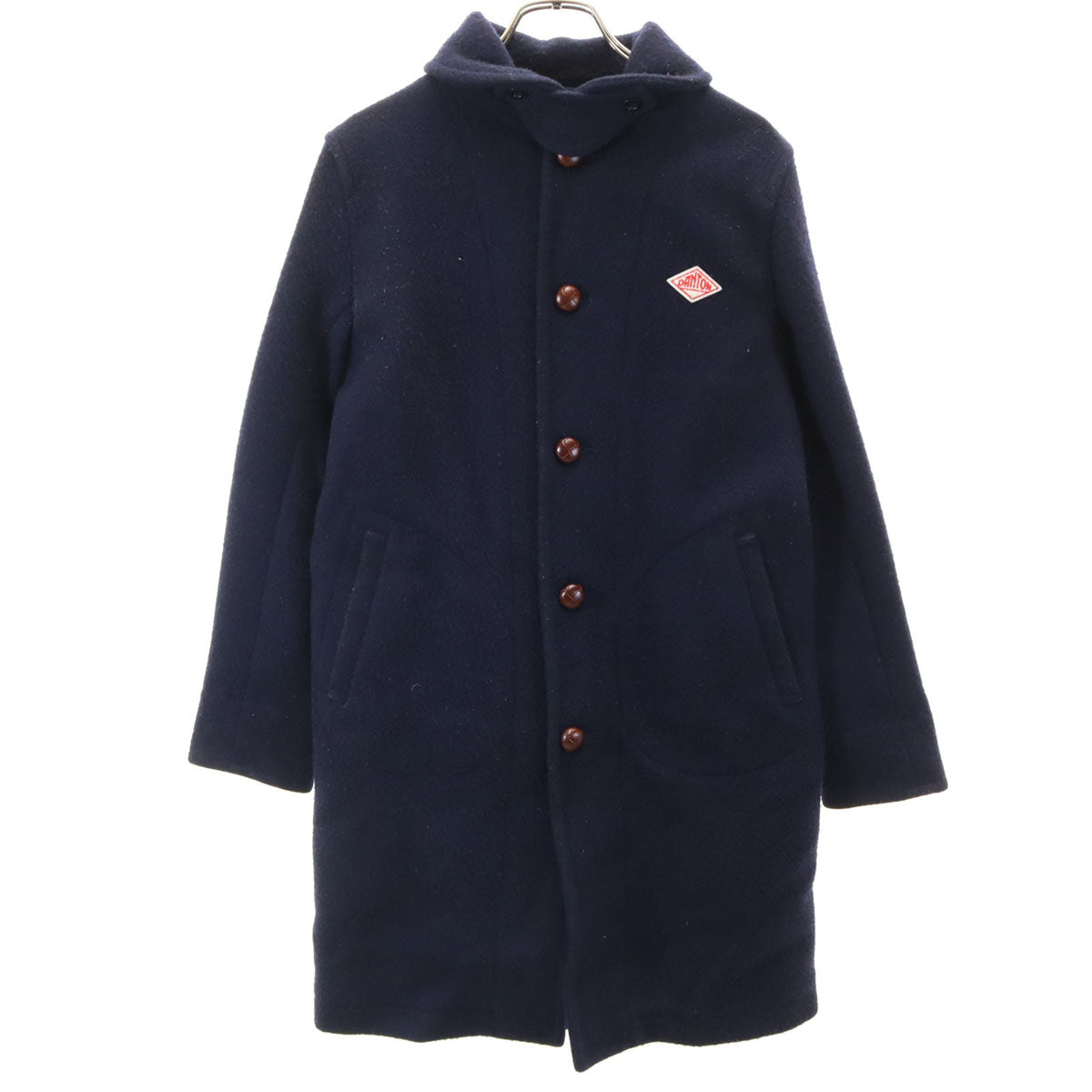 Danton ダントン 日本製 ウールモッサ コート 38 ネイビー レディース