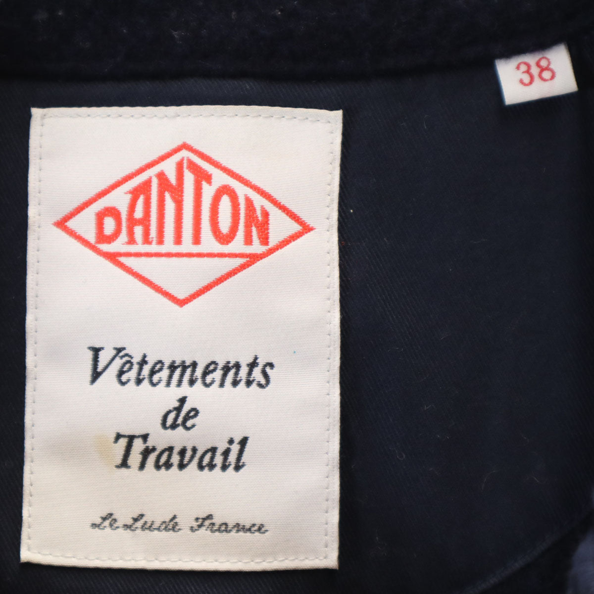 Danton ダントン 日本製 ウールモッサ コート 38 ネイビー レディース