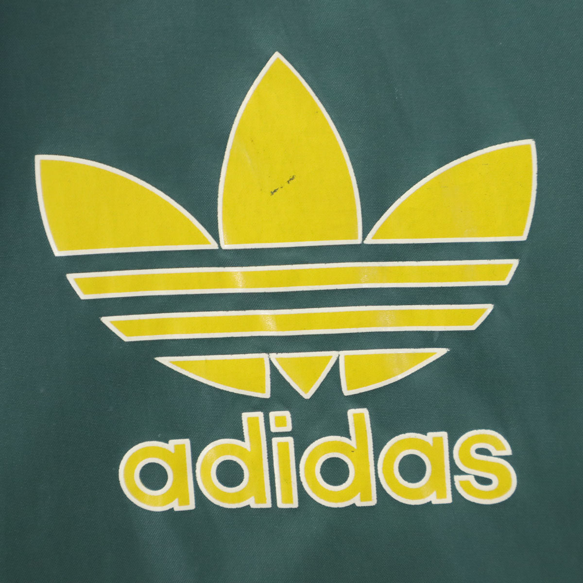 adidas アディダス 80s ヴィンテージ バックトレフォイルロゴ 中綿コート L グリーン デサント 裏ボア メンズ