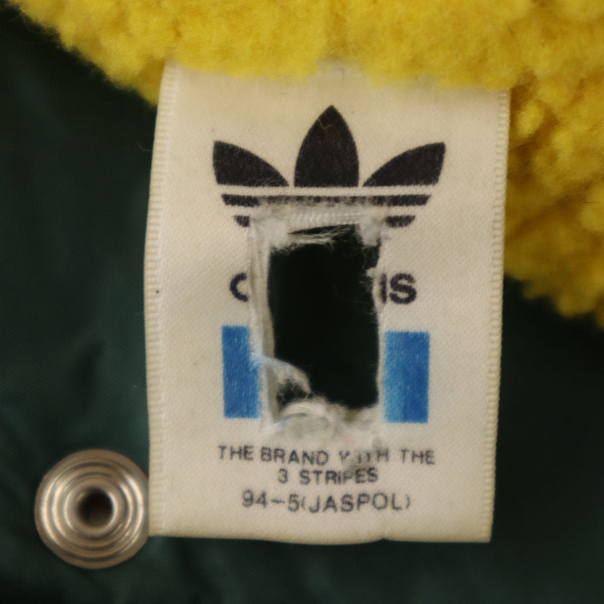 adidas アディダス 80s ヴィンテージ バックトレフォイルロゴ 中綿コート L グリーン デサント 裏ボア メンズ