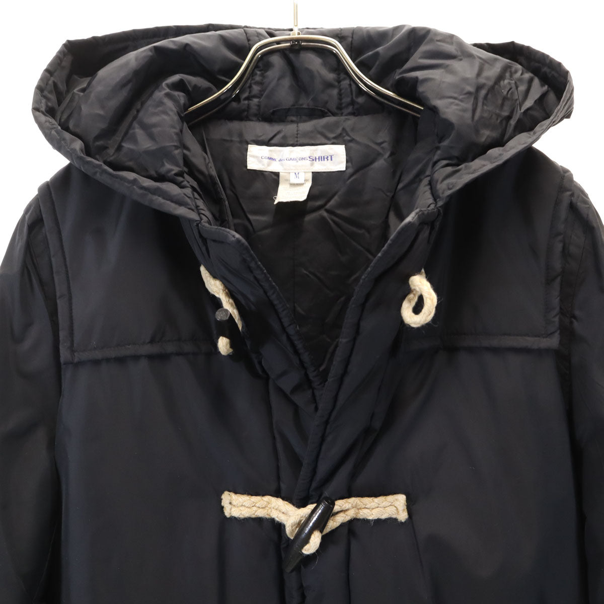 COMME des GARCONS SHIRT コムデギャルソンシャツ 中綿 ダッフルコート M ブラック メンズ
