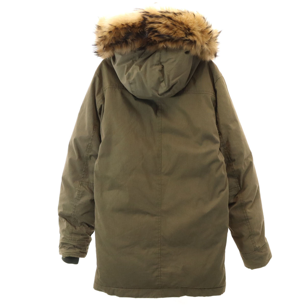 Pyrenex ピレネックス ダウン モッズコート M オリーブ系 ラクーンファー付き メンズ