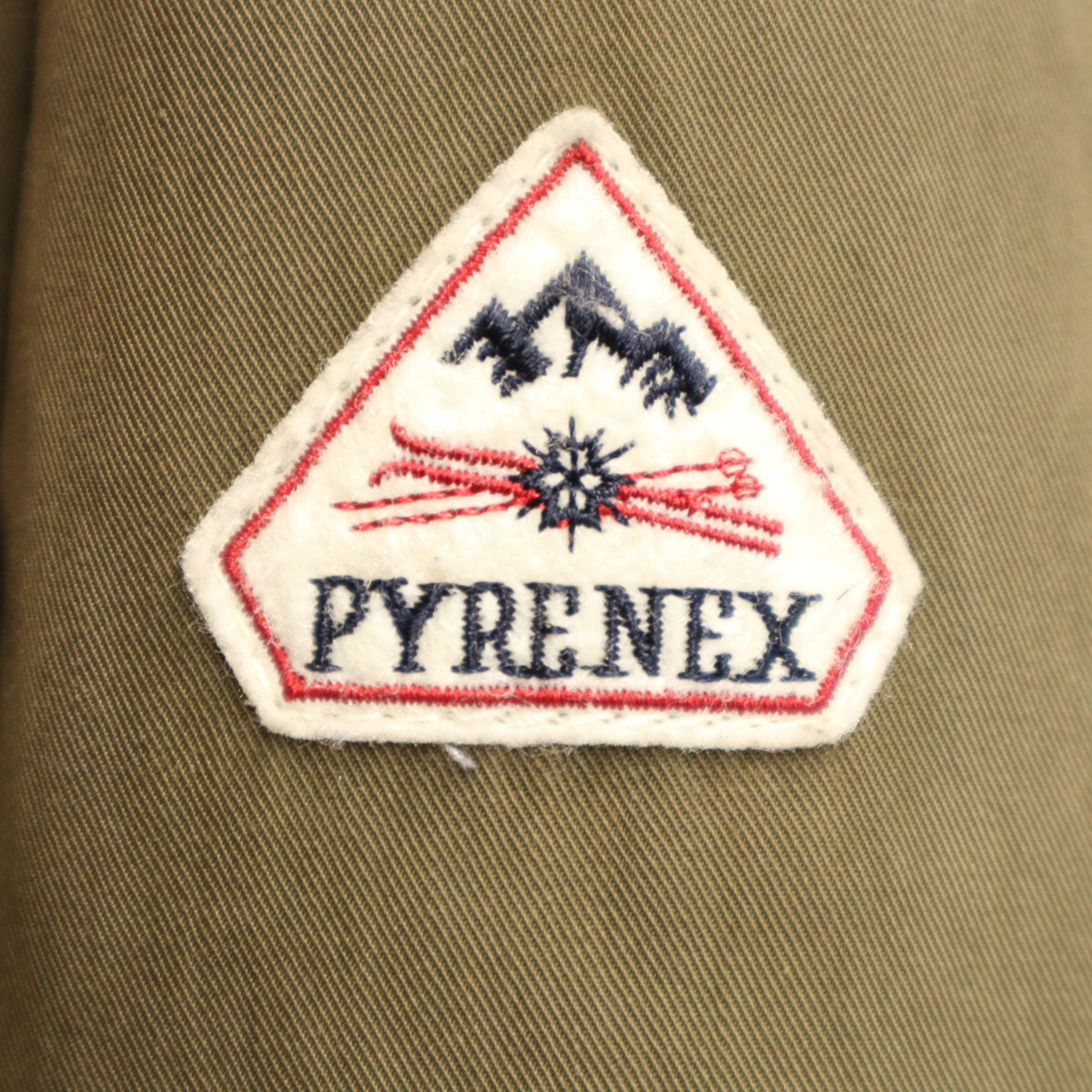 Pyrenex ピレネックス ダウン モッズコート M オリーブ系 ラクーンファー付き メンズ