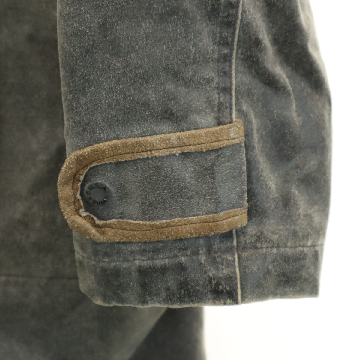 美品 AVIREX アヴィレックス コーティング加工 ファイヤーマン コート L グレー系 裏ボア メンズ