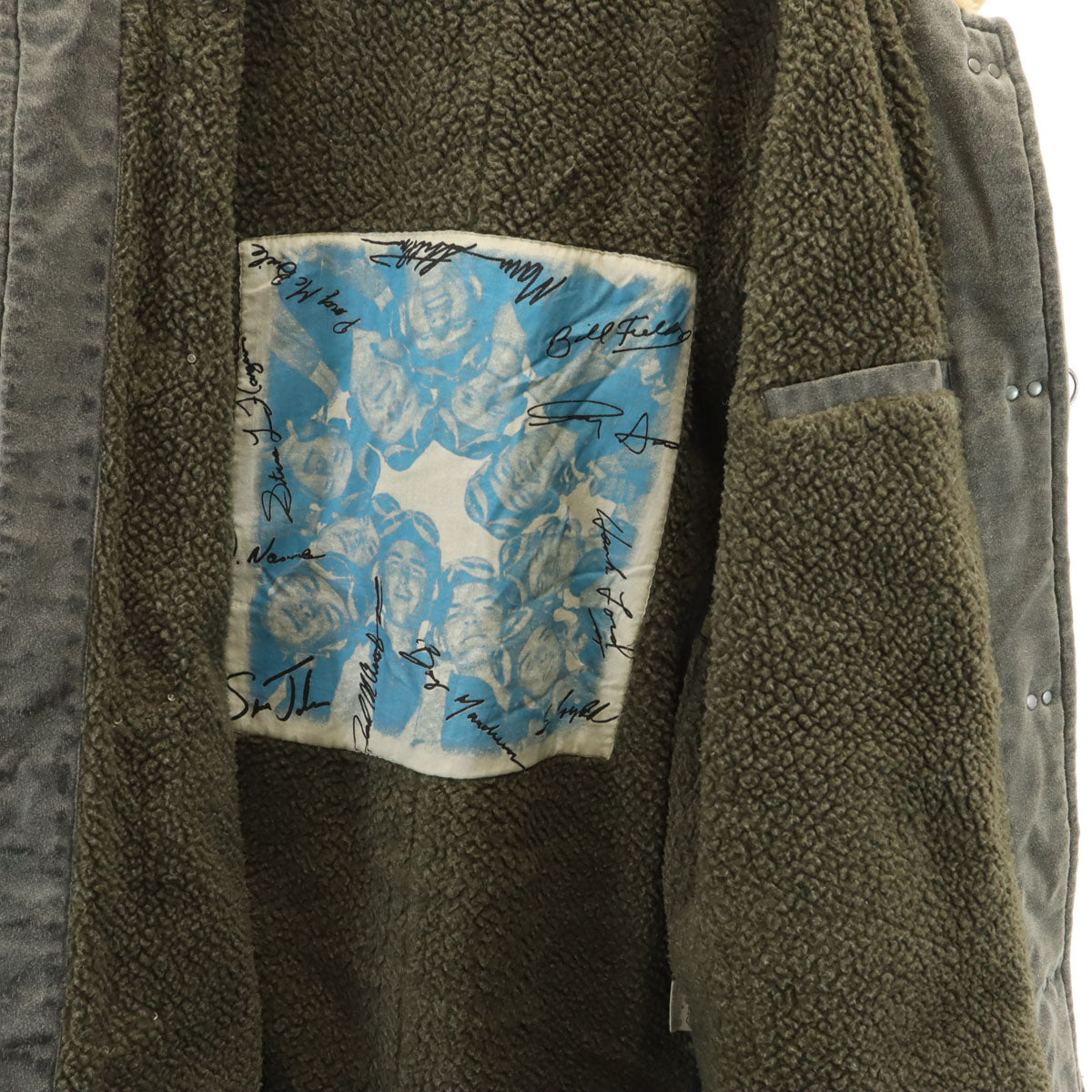 美品 AVIREX アヴィレックス コーティング加工 ファイヤーマン コート L グレー系 裏ボア メンズ