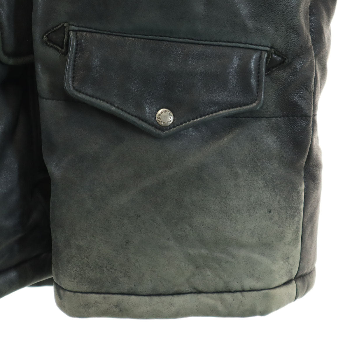 AVIREX アヴィレックス 羊革 レザー N-3B フライトジャケット XL ブラック メンズ