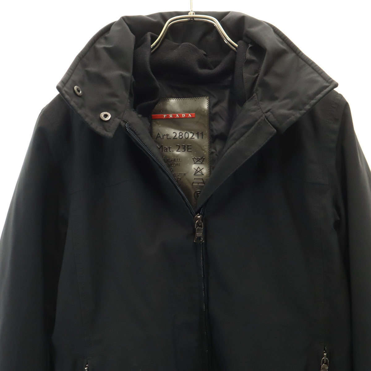 PRADA SPORTS プラダスポーツ イタリア製 コート 40 ブラック GORE-TEX 中綿ライナー付き レディース