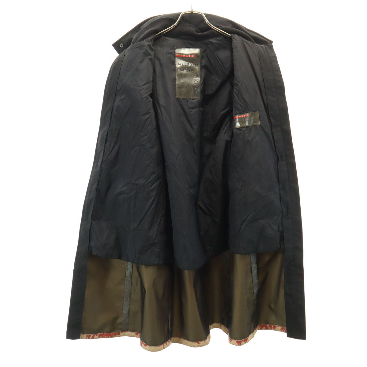 PRADA SPORTS プラダスポーツ イタリア製 コート 40 ブラック GORE-TEX 中綿ライナー付き レディース