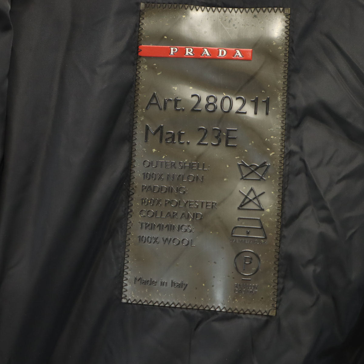 PRADA SPORTS プラダスポーツ イタリア製 コート 40 ブラック GORE-TEX 中綿ライナー付き レディース