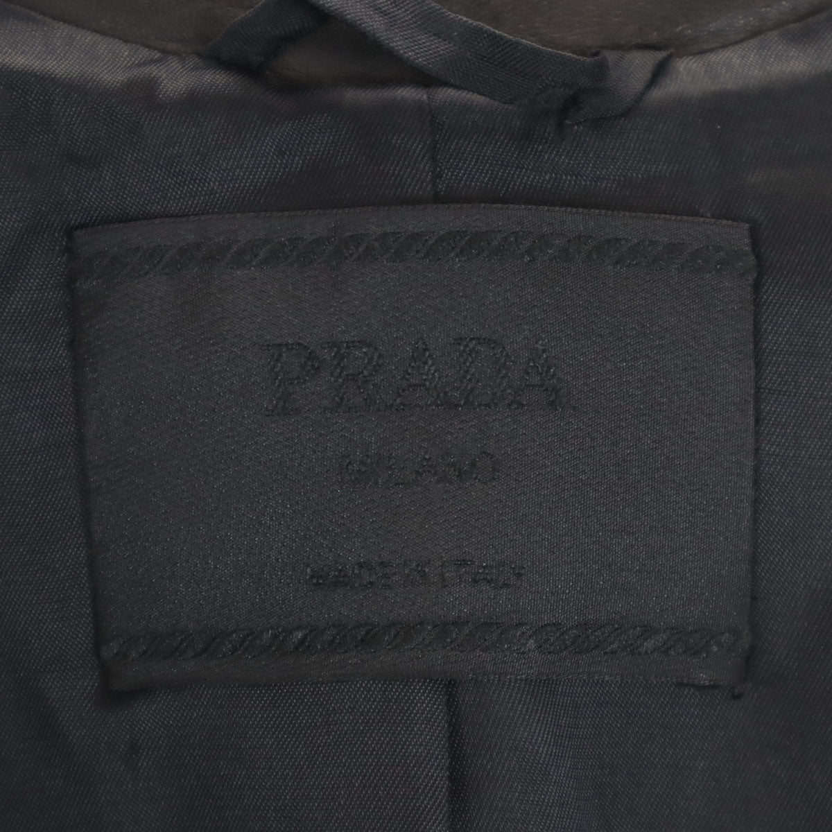 美品 PRADA プラダ イタリア製 ウールコート 38 ブラック レディース