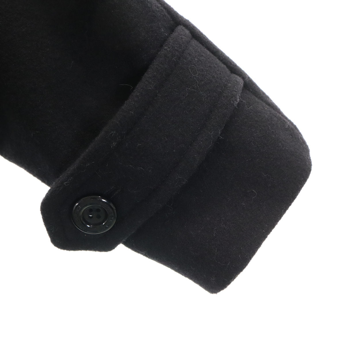 BLUE LABEL CRESTBRIDGE ブルーレーベルクレストブリッジ ウールコート 38 ブラック ラビットファー付き レディース