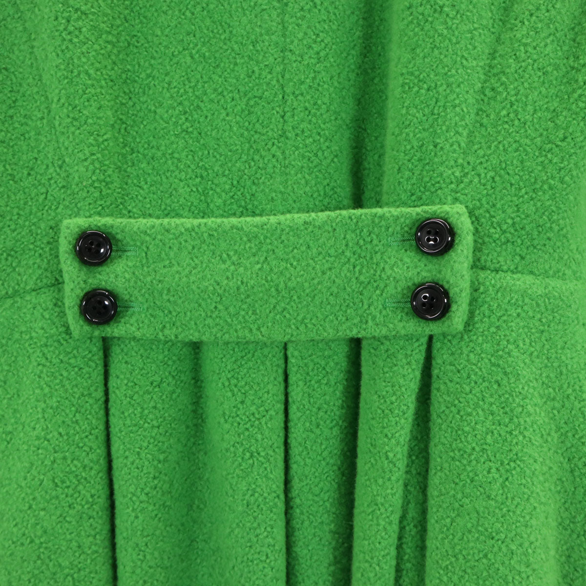 美品 Christian Dior クリスチャンディオール 90s アンゴラブレンド オールド ブークレ ウールコート 9 黄緑 レディース