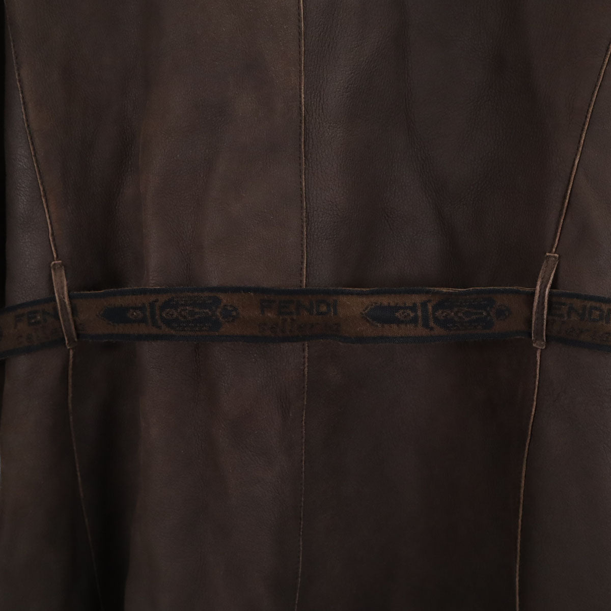 FENDI フェンディ ムートンコート 38 ブラウン レディース