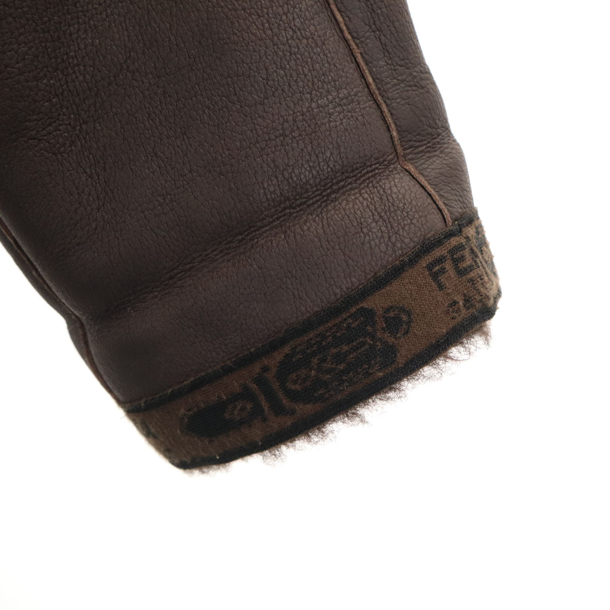 FENDI フェンディ ムートンコート 38 ブラウン レディース