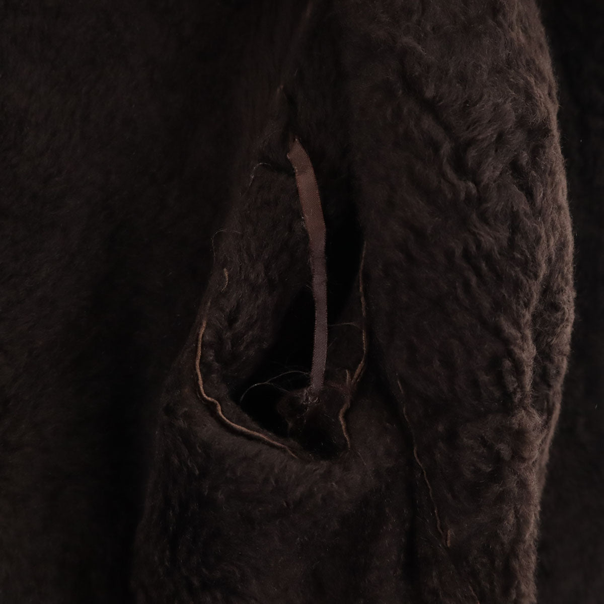 FENDI フェンディ ムートンコート 38 ブラウン レディース