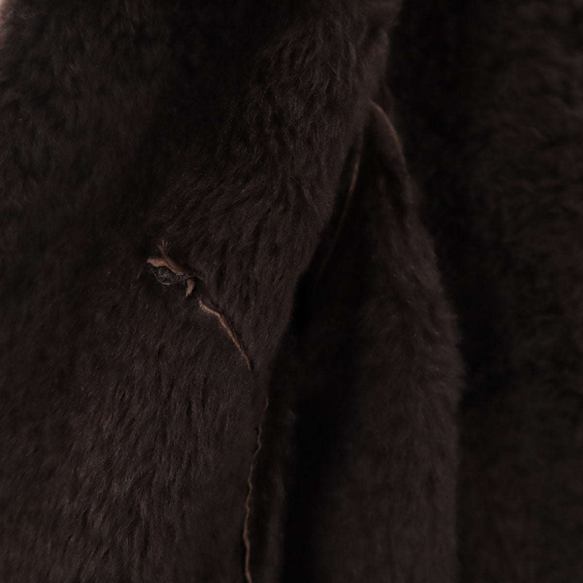 FENDI フェンディ ムートンコート 38 ブラウン レディース