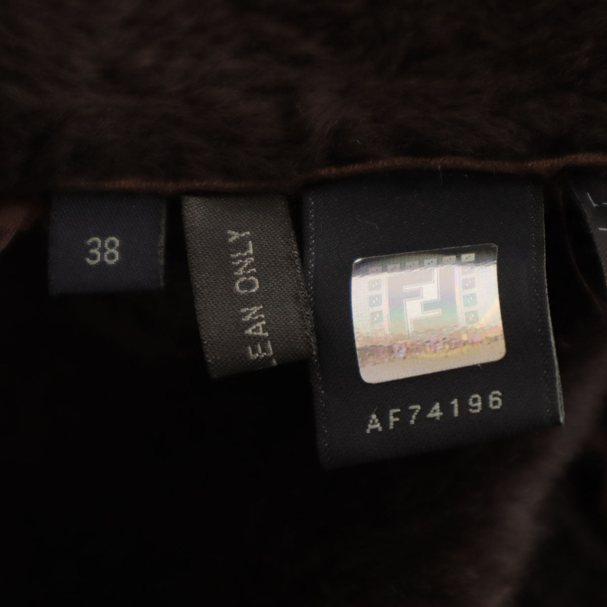 FENDI フェンディ ムートンコート 38 ブラウン レディース