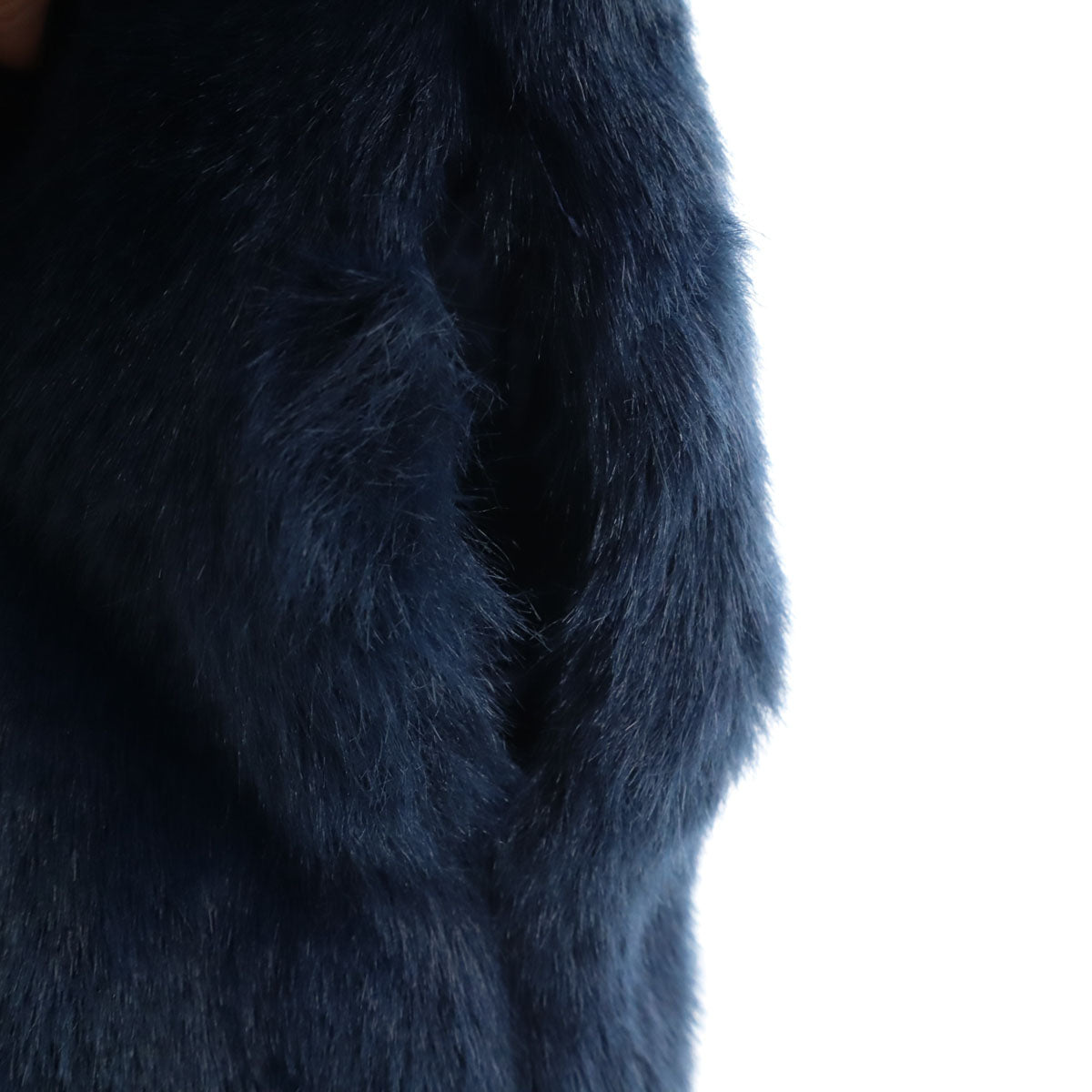 HYSTERICS ヒステリックス 日本製 フェイク ファーコート FREE ネイビー ヒステリックグラマー レディース