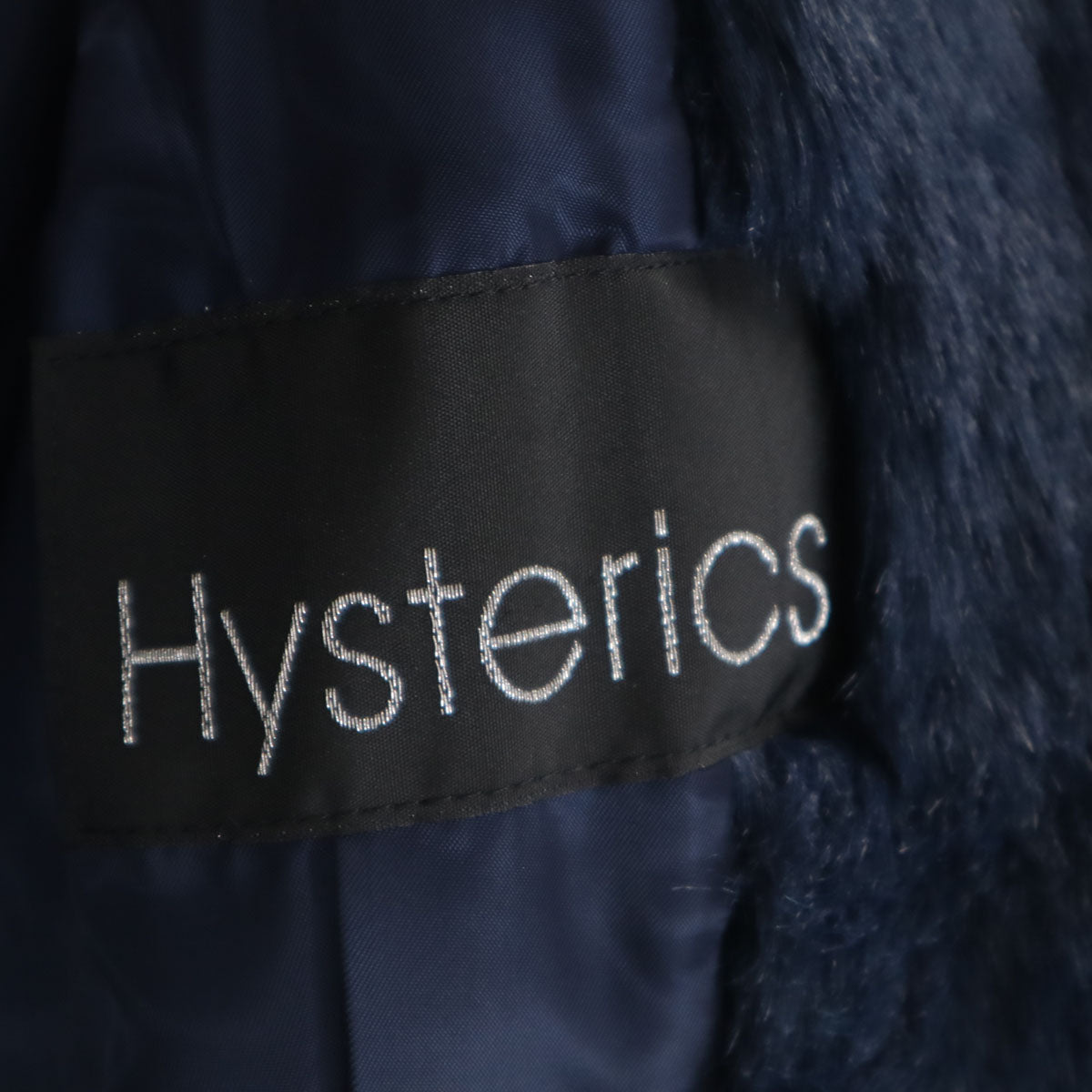 HYSTERICS ヒステリックス 日本製 フェイク ファーコート FREE ネイビー ヒステリックグラマー レディース