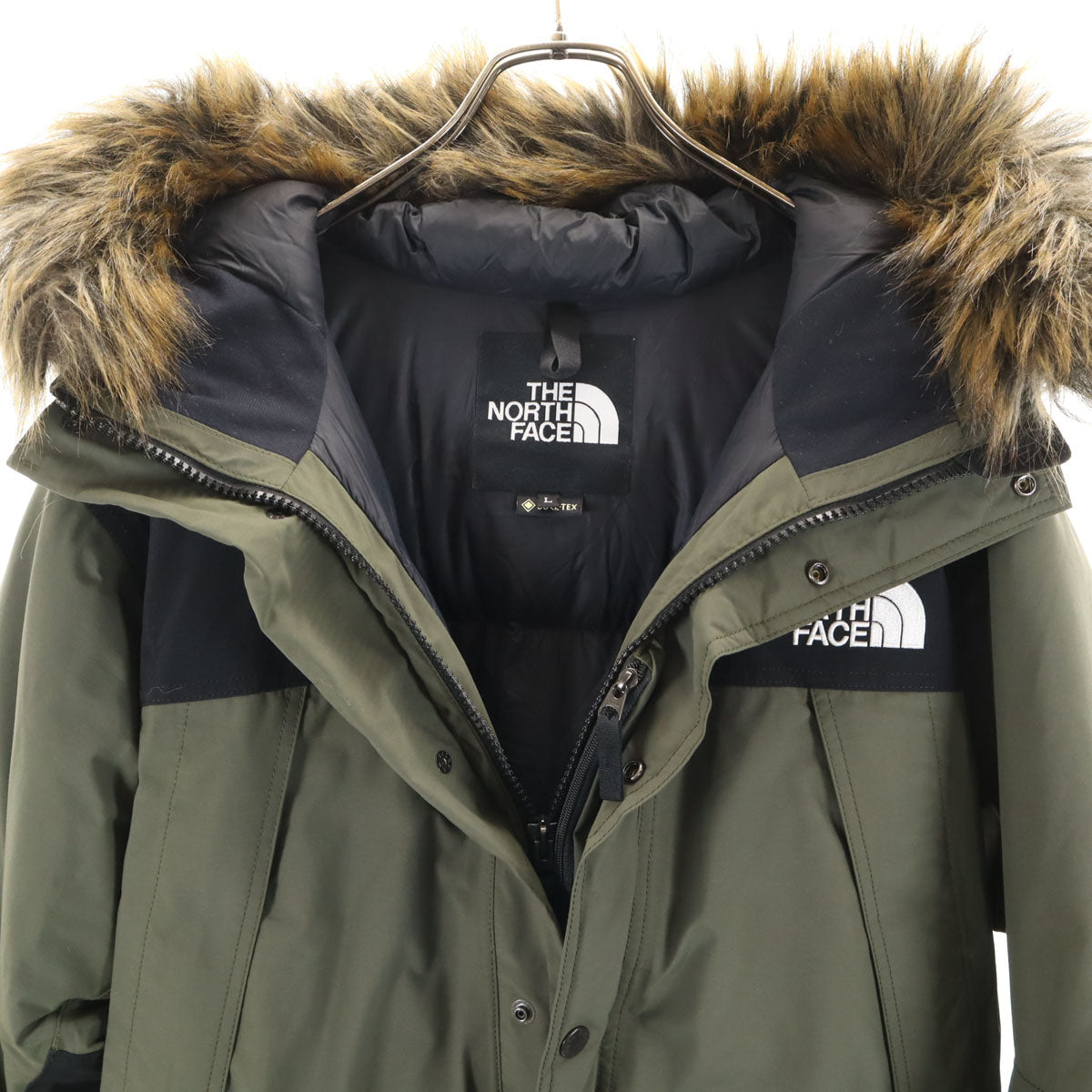 THE NORTH FACE ザノースフェイス ゴアテックス マウンテン ダウンコート L カーキ アウトドア ND91935 メンズ
