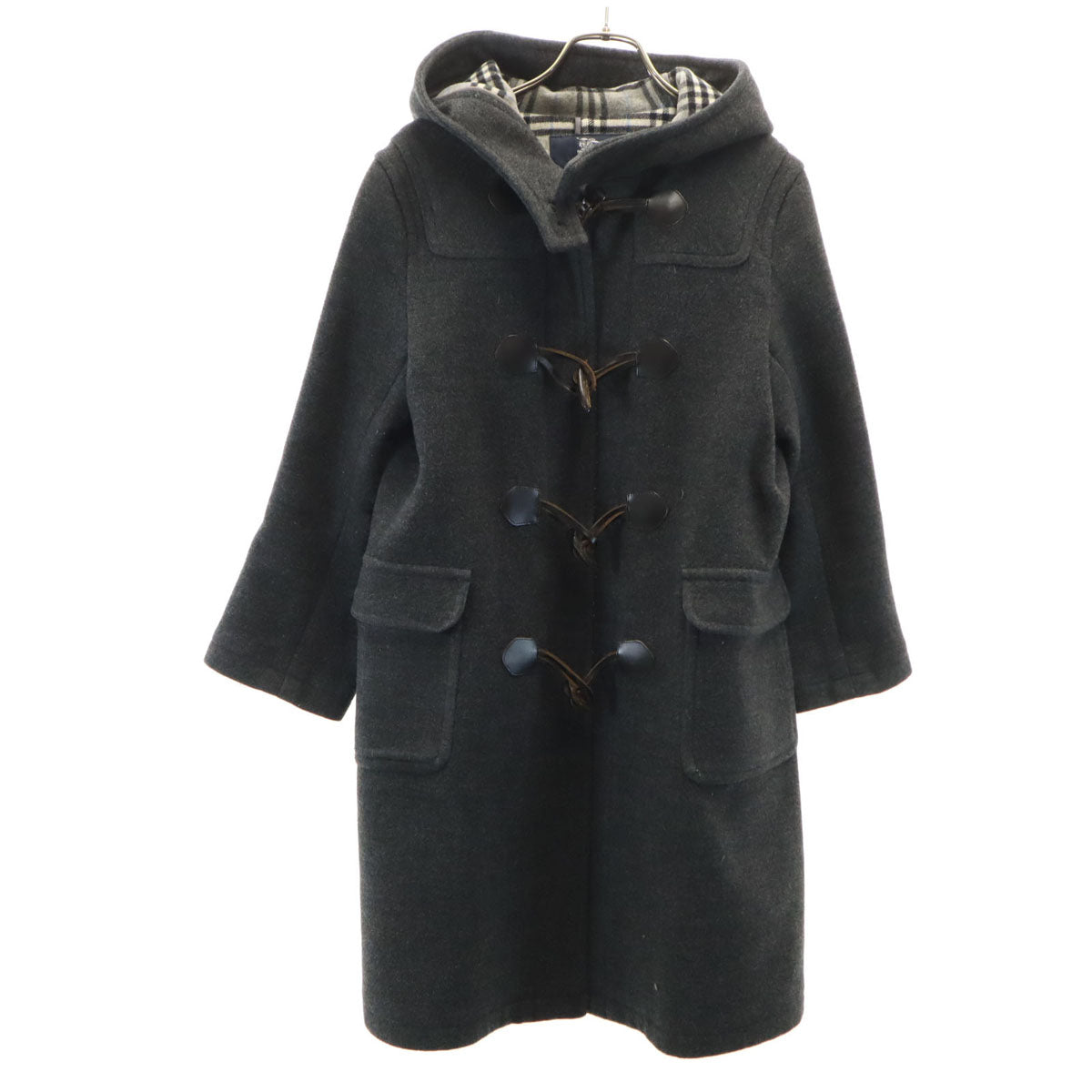 BURBERRY LONDON バーバリーロンドン メルトン ダッフルコート 140A チャコールグレー 三陽商会 キッズ