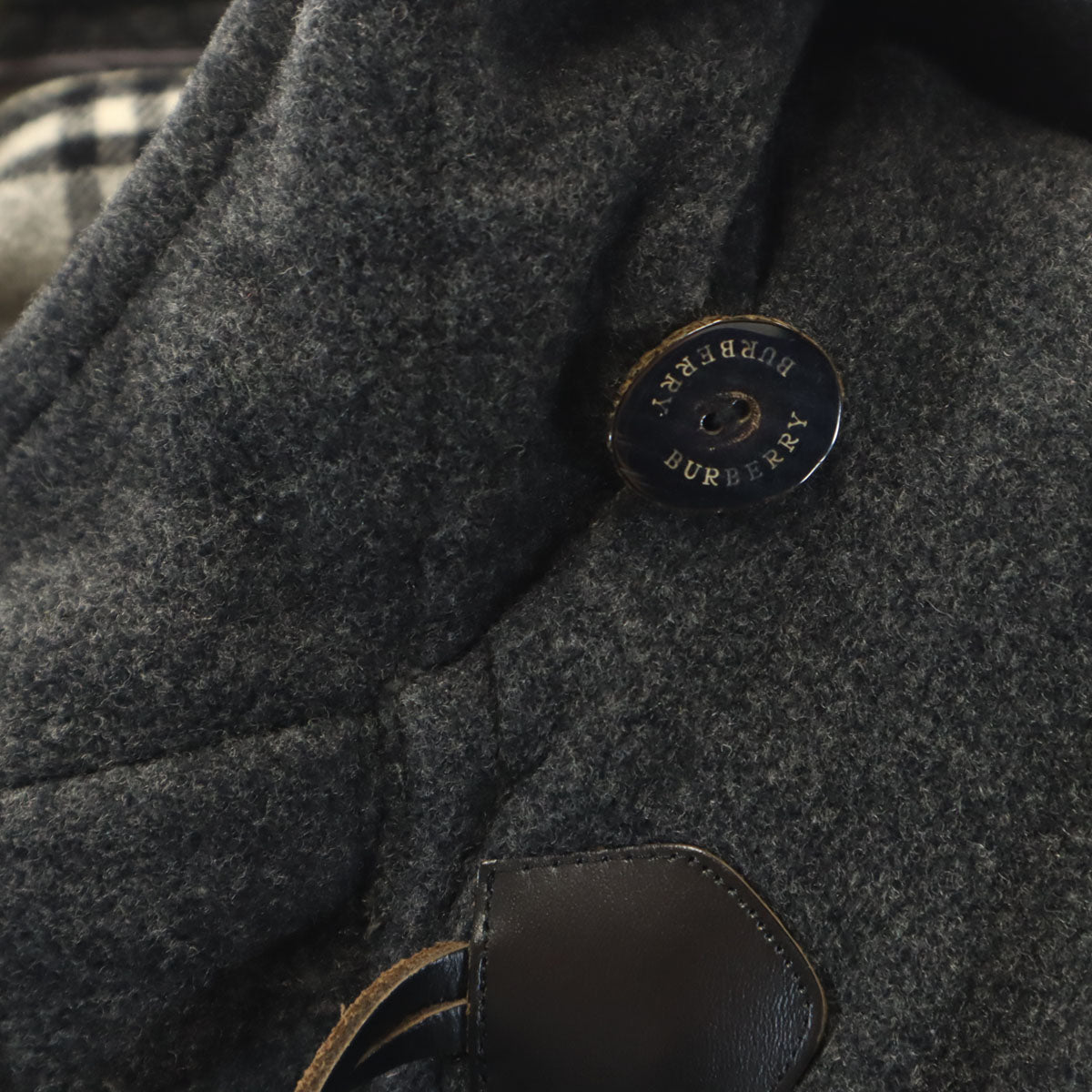 BURBERRY LONDON バーバリーロンドン メルトン ダッフルコート 140A チャコールグレー 三陽商会 キッズ