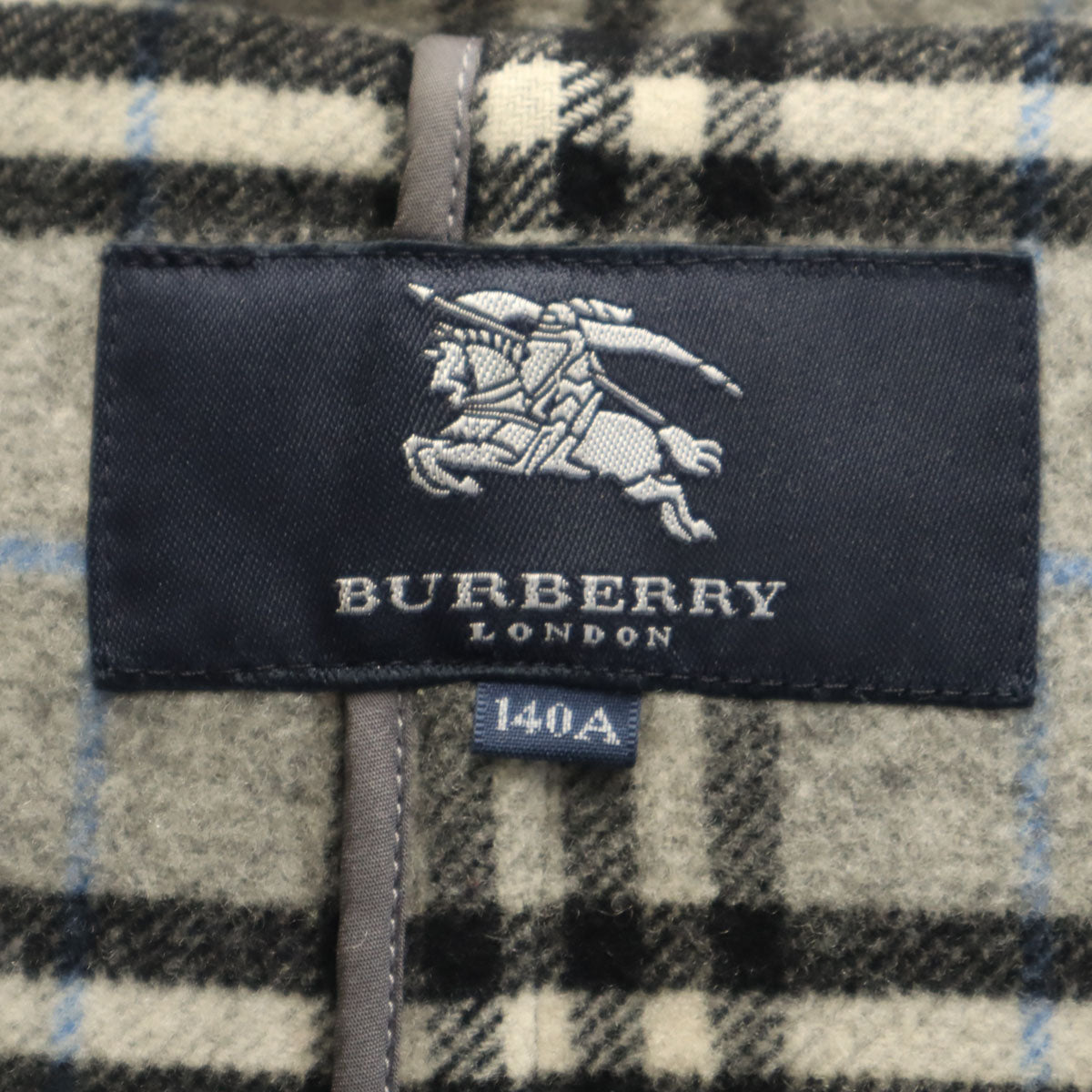 BURBERRY LONDON バーバリーロンドン メルトン ダッフルコート 140A チャコールグレー 三陽商会 キッズ