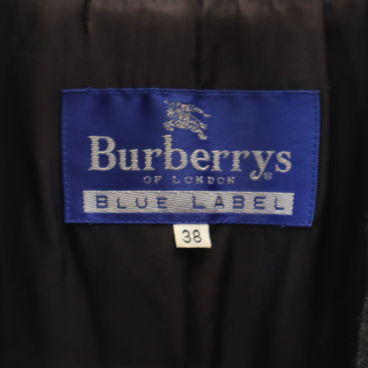 Burberrys OF LONDON BLUE LABEL系 バーバリーズ オブ ロンドン ブルーレーベル 90s オールド ウールコート 38 チャコールグレー レディース