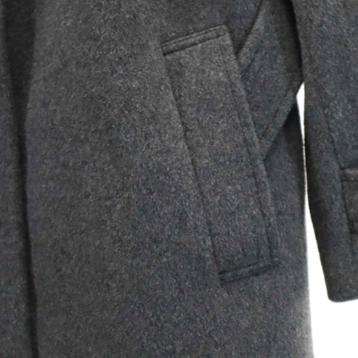 Paul Smith BLACK ポールスミス ブラック スタンドカラー ウールコート 42 チャコールグレー レディース