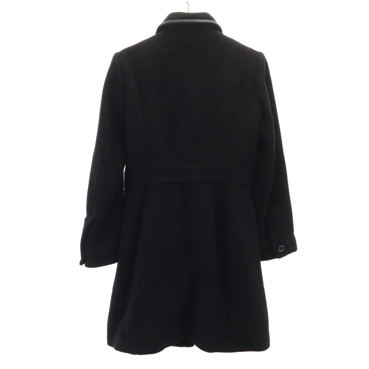 COACH コーチ メルトン ステンカラーコート XS ブラック レディース