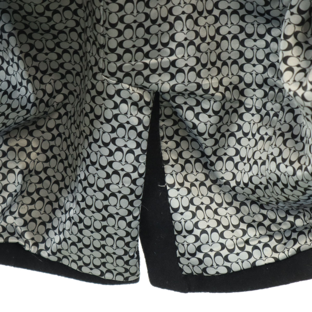 COACH コーチ メルトン ステンカラーコート XS ブラック レディース