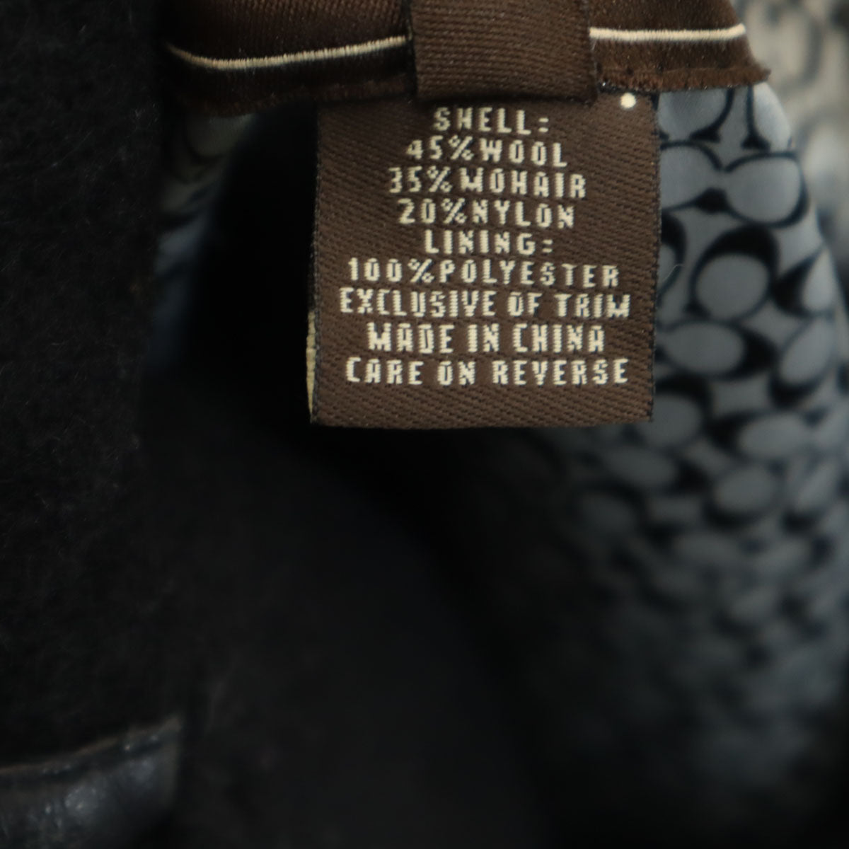 COACH コーチ メルトン ステンカラーコート XS ブラック レディース