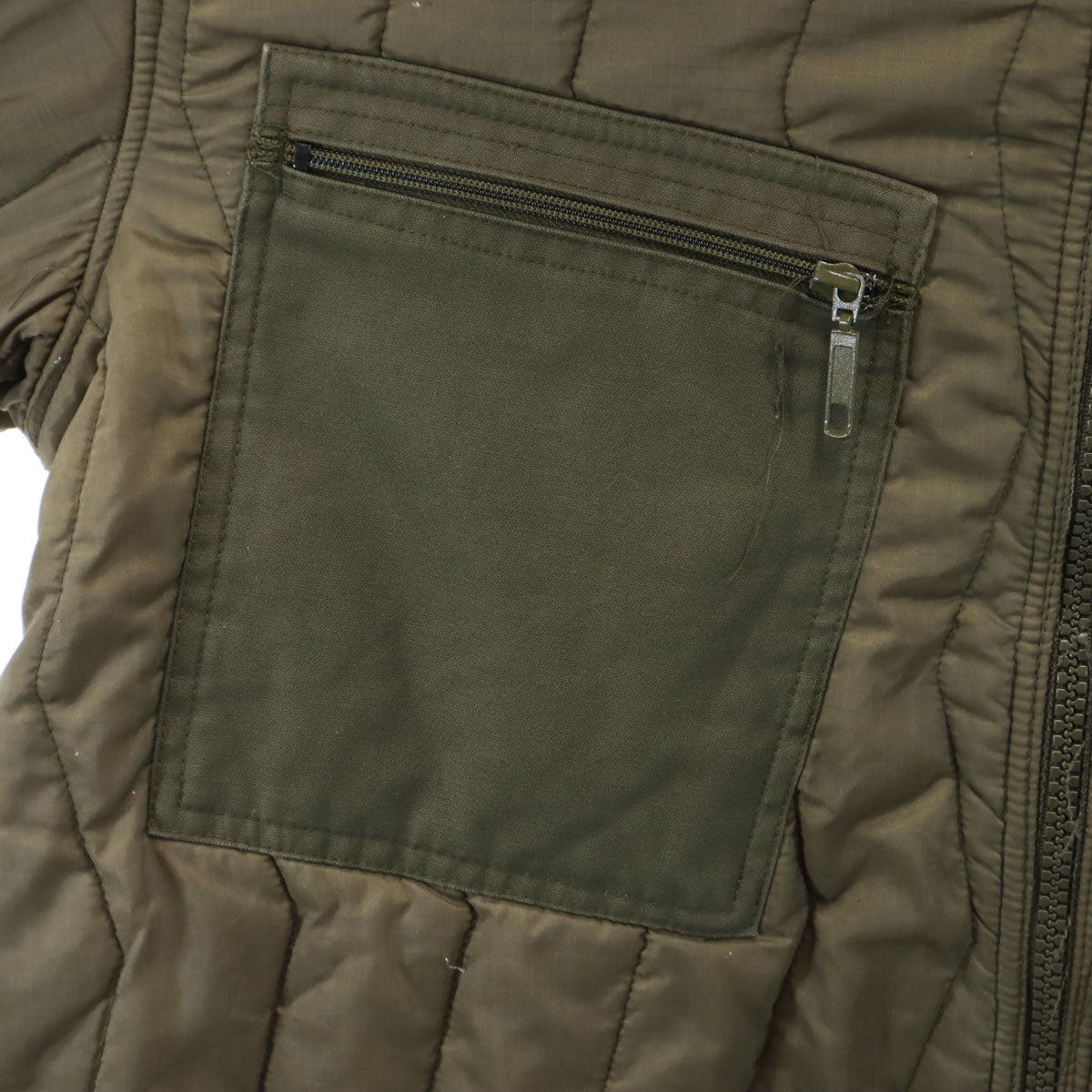 GERMAN MILITARY ドイツ軍 90s オールド キルティングジャケット 11 オリーブ系 ライナー 中綿 メンズ