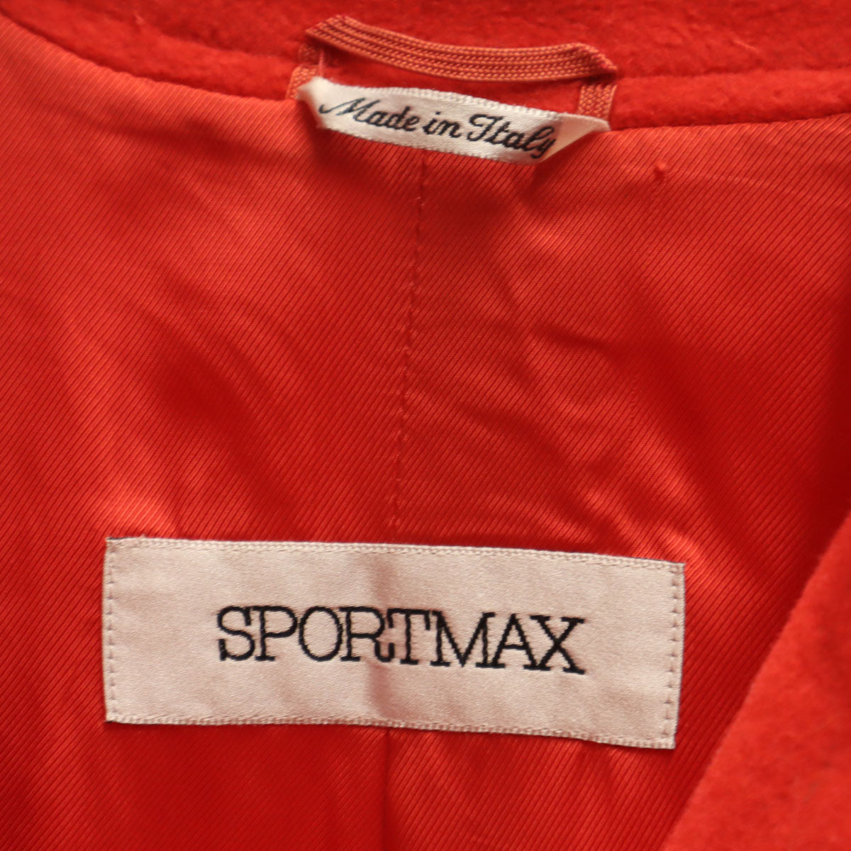 SPORTMAX スポーツマックス イタリア製 ウールブレンド ウールコート 38 レッド レディース