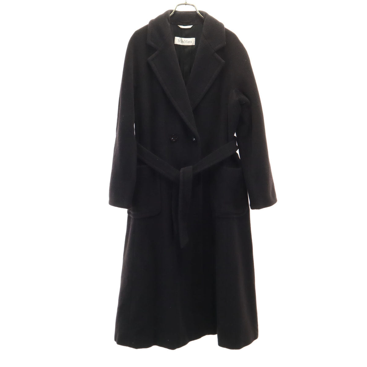 MAX MARA マックスマーラ イタリア製 ウールブレンド ウールコート 38 ブラック レディース