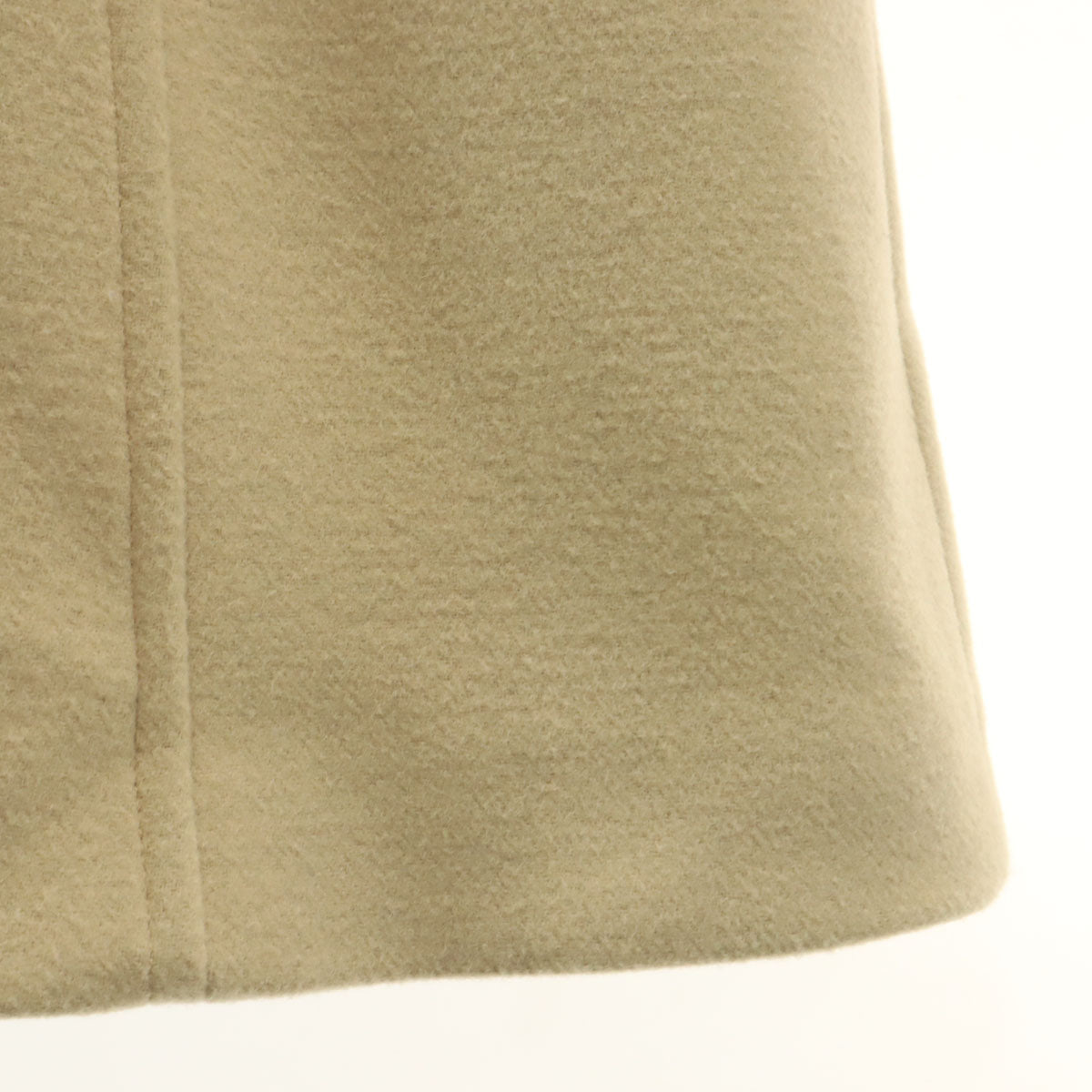 BLUE LABEL CRESTBRIDGE ブルーレーベルクレストブリッジ ウールブレンド ロングコート 40 ベージュ ラビットファー付き レディース