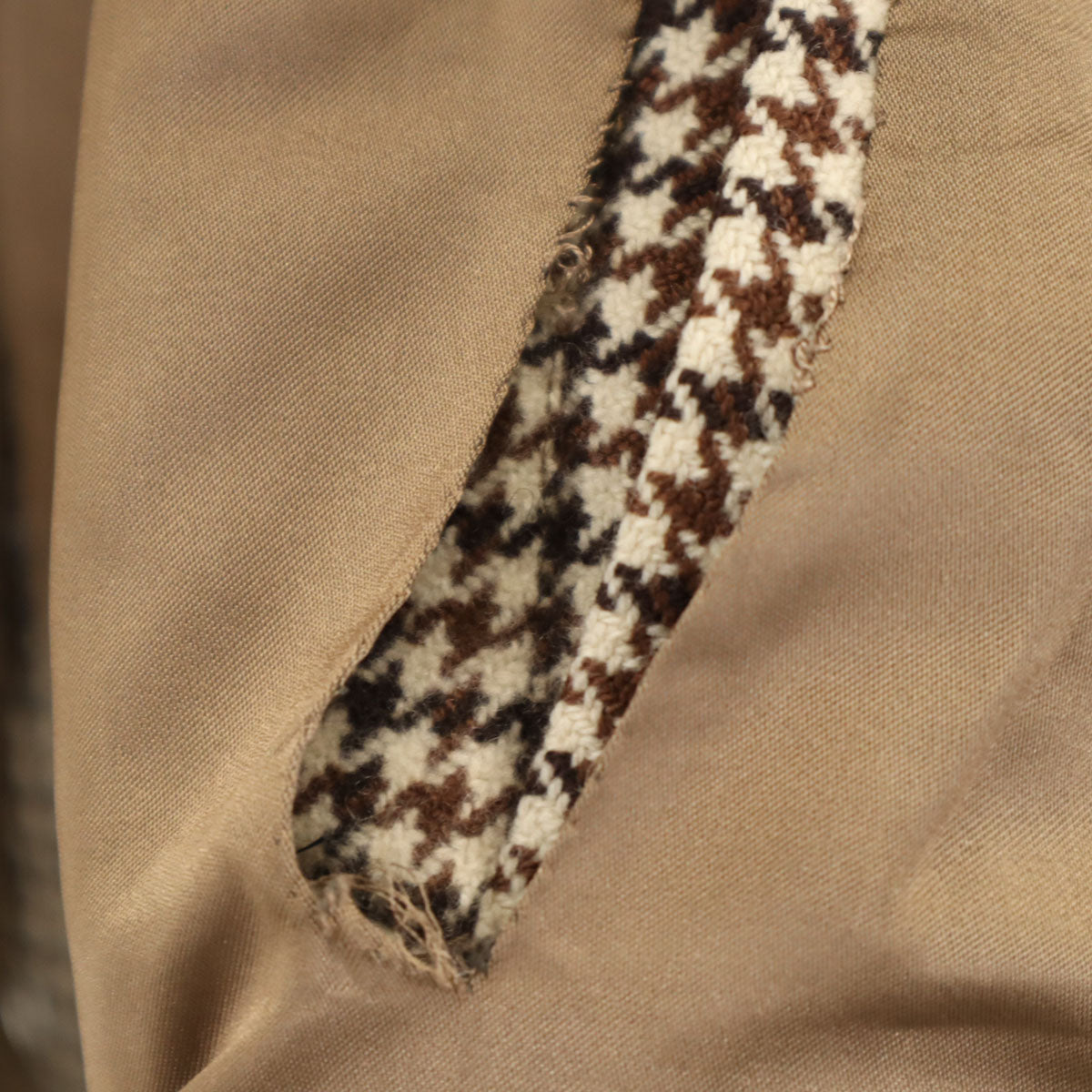 Burberrys バーバリーズ 90s カシミヤブレンド オールド ハウンドトゥース ステンカラーコート M ブラウン 千鳥柄 メンズ