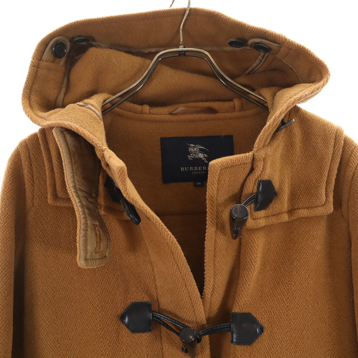 BURBERRY LONDON バーバリーロンドン 日本製 ダッフルコート 38 ベージュブラウン 三陽商会 レディース