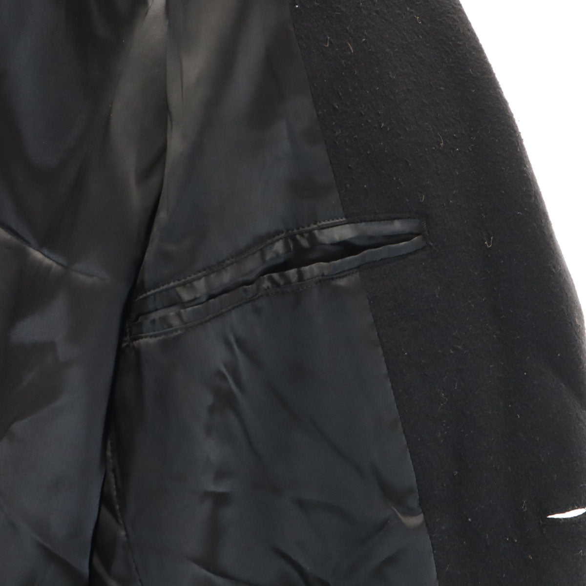 STUDIOUS ステュディオス 日本製 ウールブレンド チェスターコート 2 ブラック メンズ