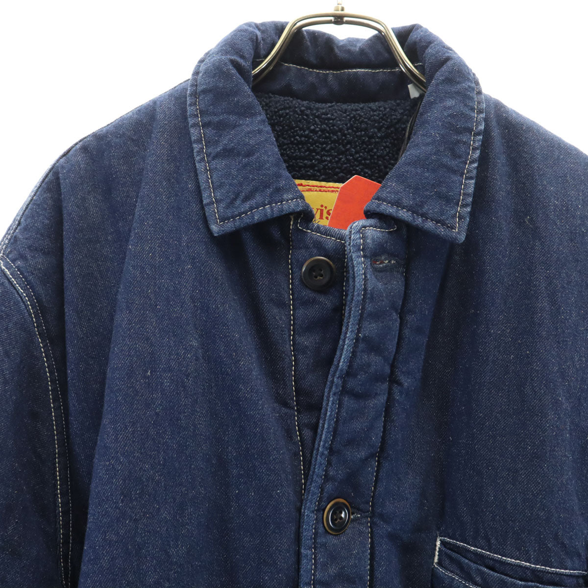 未使用 Levi's RED リーバイスレッド デニムコート L ネイビー 裏ボア メンズ
