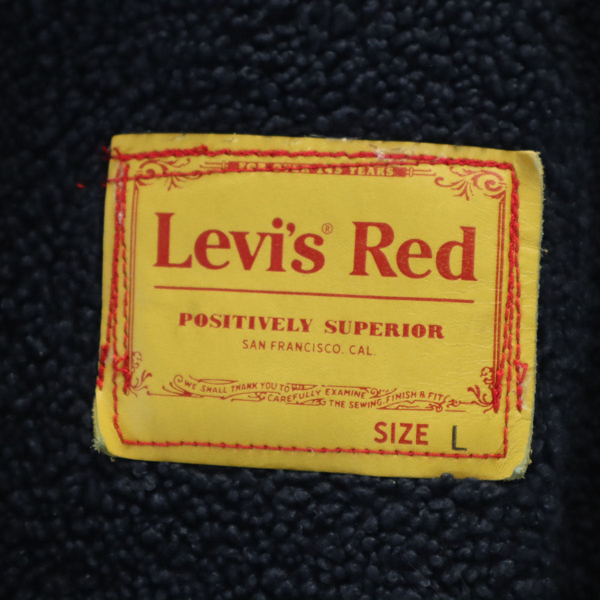 未使用 Levi's RED リーバイスレッド デニムコート L ネイビー 裏ボア メンズ