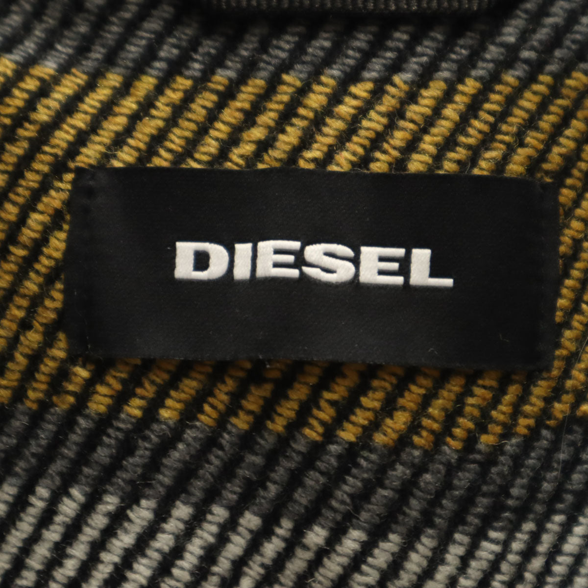 DIESEL ディーゼル ウールブレンド チェック コート M ブラック メンズ