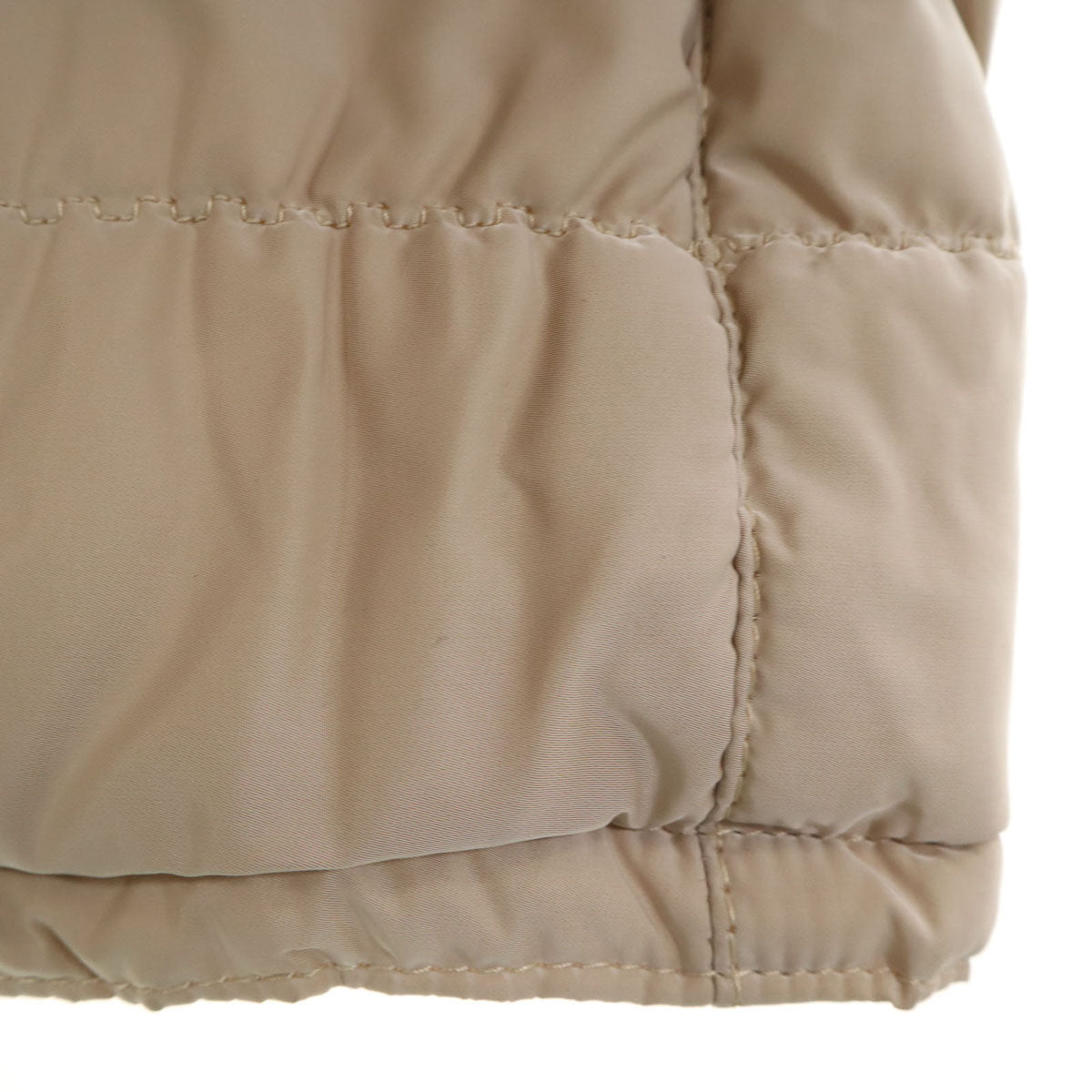 GIORGIO & MARIO イタリア製 リアルファー 中綿コート 42 ベージュ カバー付き レディース