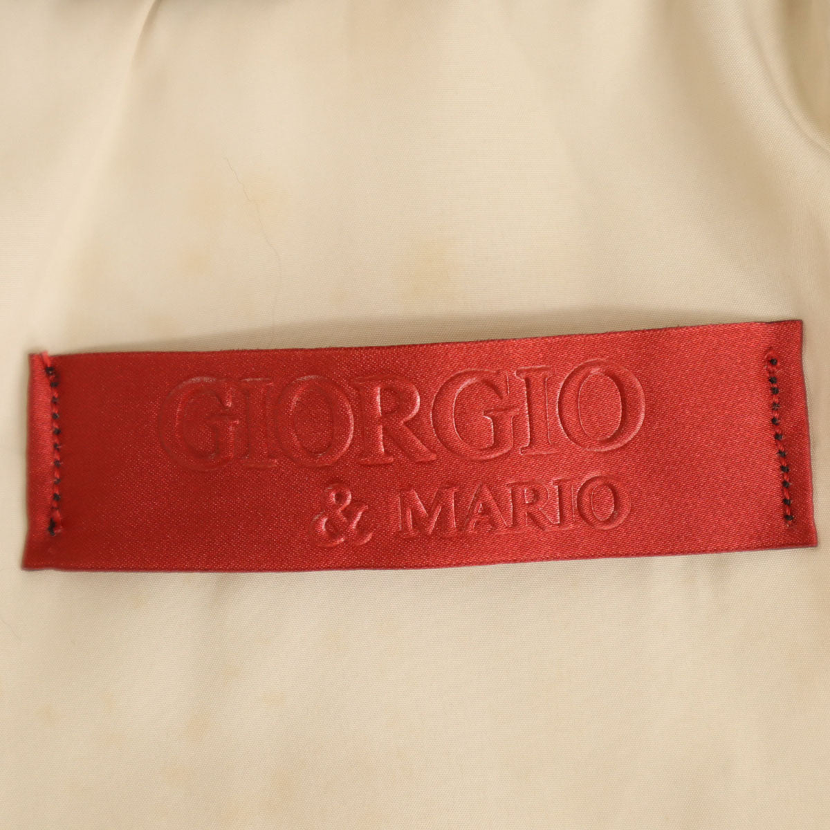 GIORGIO & MARIO イタリア製 リアルファー 中綿コート 42 ベージュ カバー付き レディース