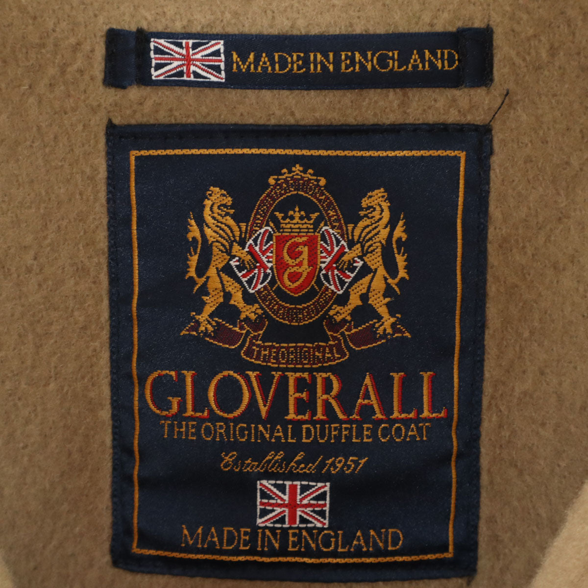 Gloverall グローバーオール 英国製 ウールブレンド ダッフルコート S ベージュ メンズ