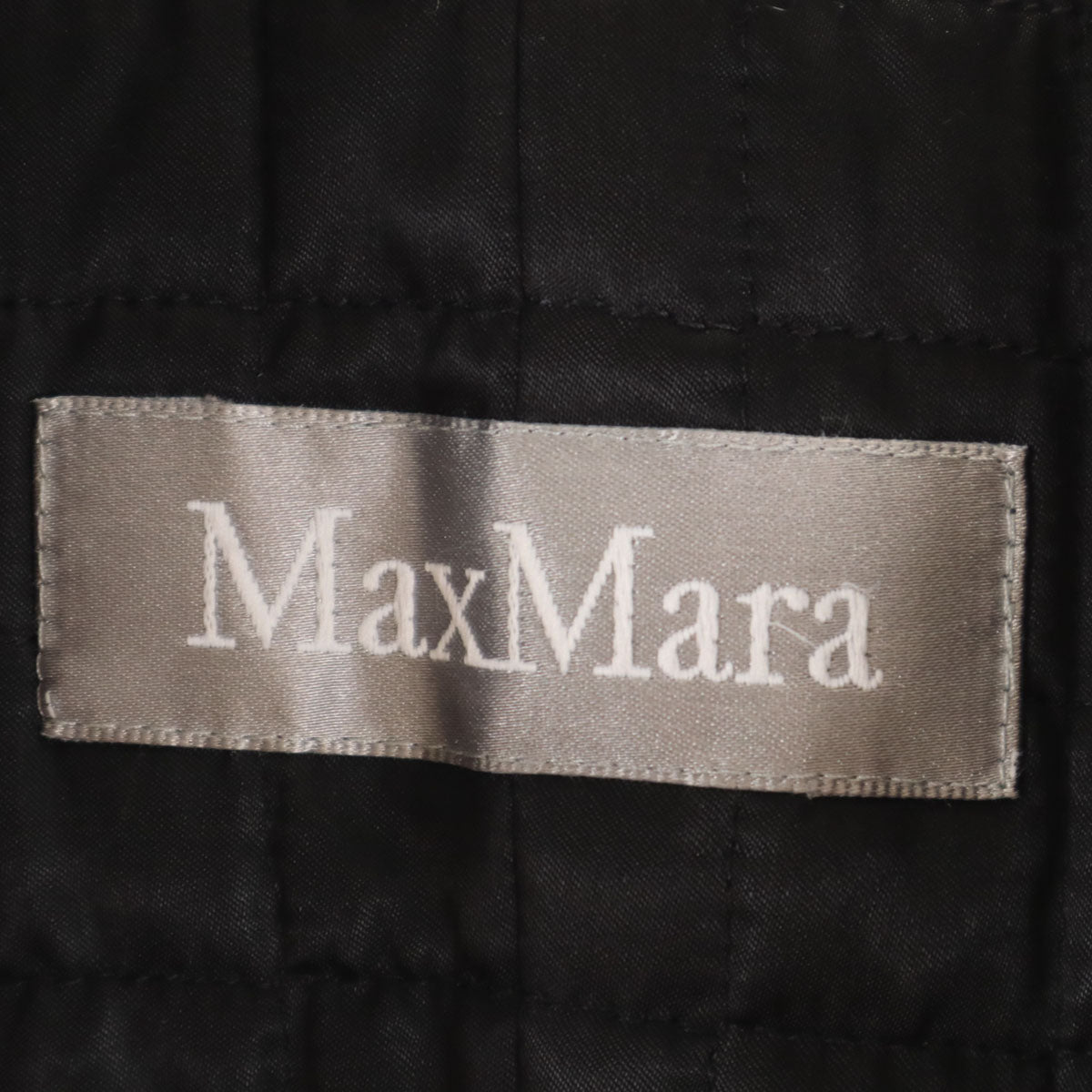 MAX MARA マックスマーラ イタリア製 ヘリンボーン ダブルブレスト ウールコート 36 グレージュ系 レディース