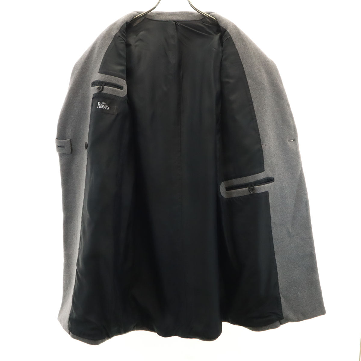 THE RERACS ザリラクス 日本製 チェスターコート 36 グレー レディース