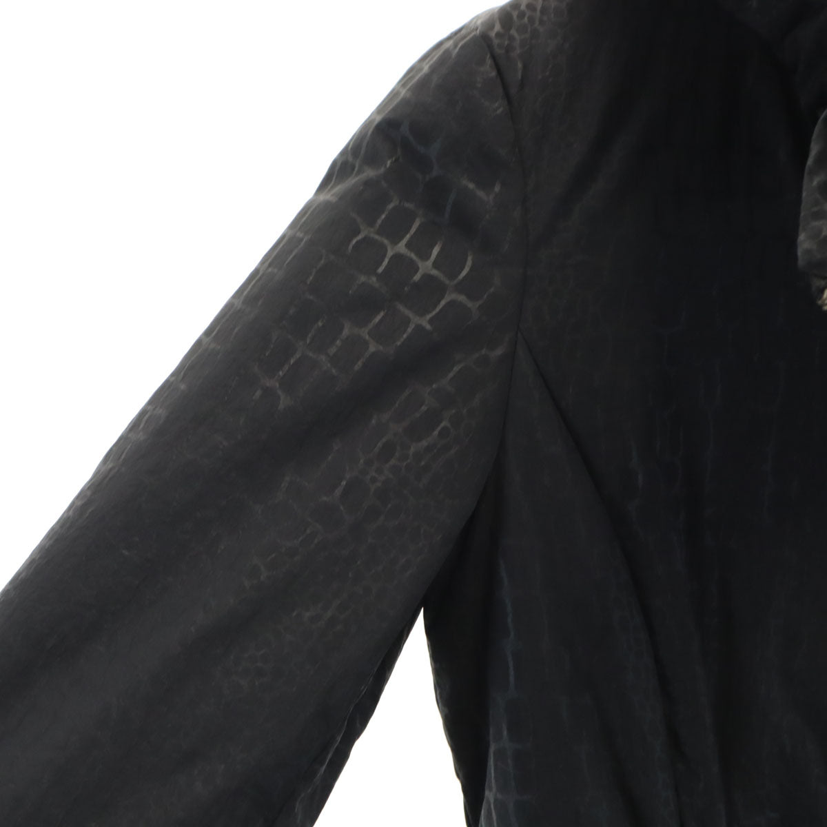ARMANI EXCHANGE アルマーニエクスチェンジ パイソン柄 ダウンコート XS ブラック レディース
