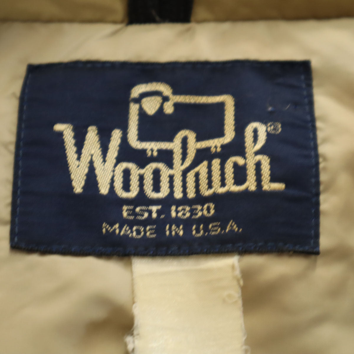 WOOLRICH ウールリッチ 80s USA製 紺タグ ヴィンテージ ダウンジャケット ベージュ メンズ