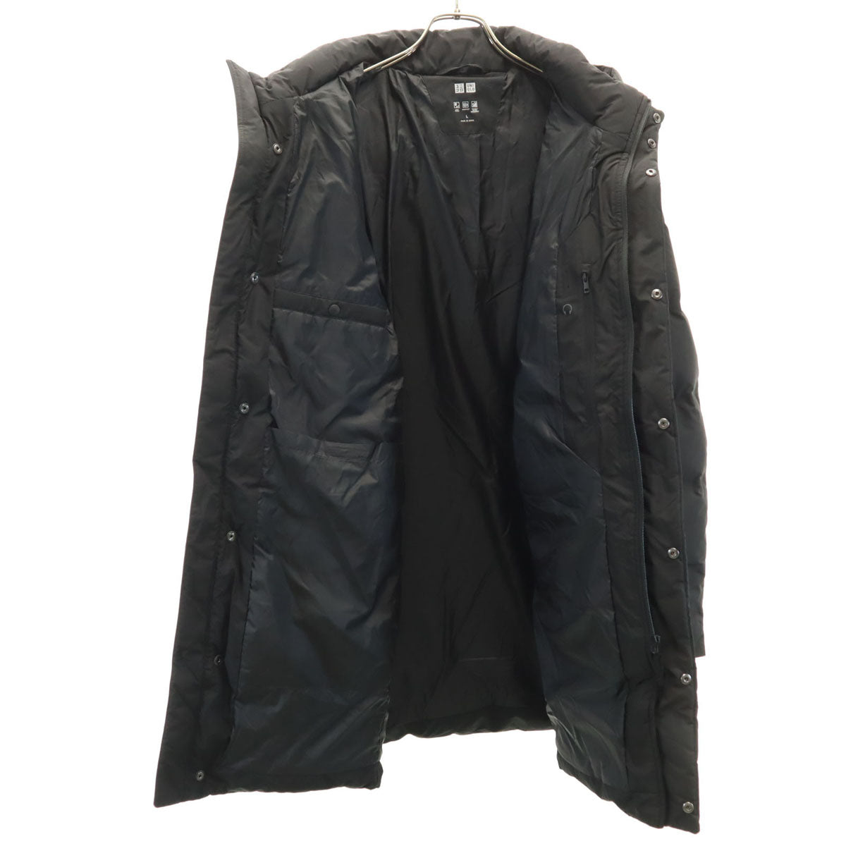 UNIQLO ユニクロ シームレス ダウンコート L ブラック メンズ